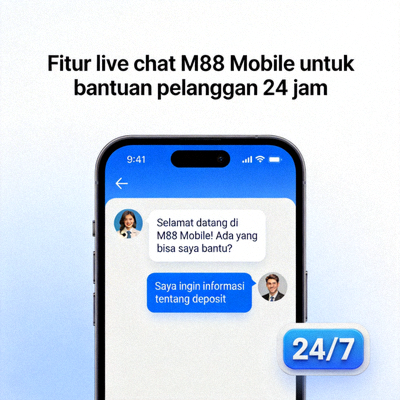 Fitur live chat M88 Mobile untuk bantuan pelanggan 24 jam
