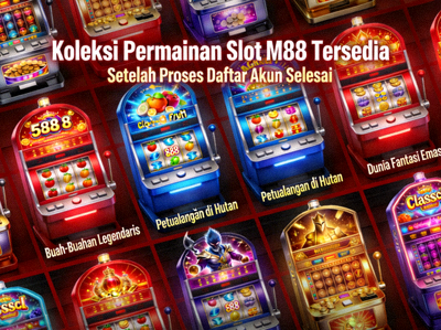 Koleksi permainan slot M88 yang tersedia setelah proses daftar akun selesai